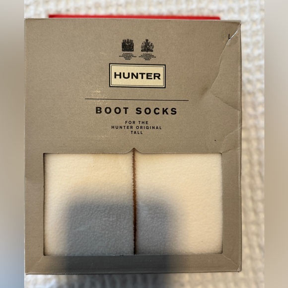 BRAND NEW Hunter Tall Boot Socks - Cream - Size Large - Picture 4 of 4